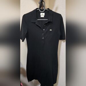 Lacoste Black Polo Dress - Size 36